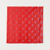 真っ赤な革の表皮。 タペストリー (正面(横))