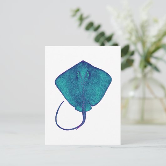 真っ青で ポストカード (スタンド正面)