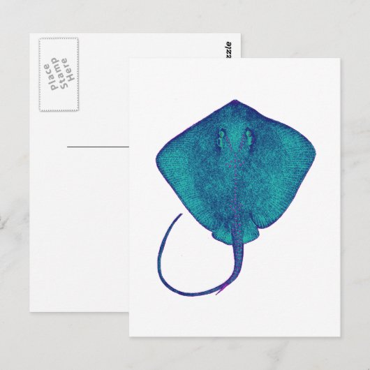 真っ青で ポストカード (正面/裏面)