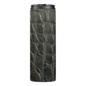 真っ黒なワニ革テクスチャ、クローズアップ  タンブラー (裏面)