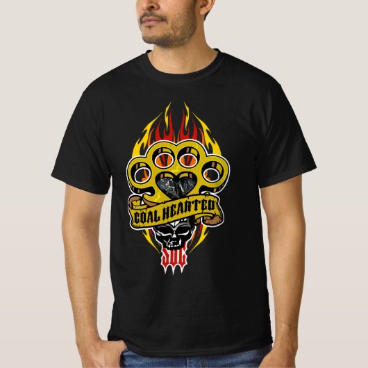 真っ黒な心の持ち主(真鍮のこぶし付き) Tシャツ (正面)
