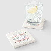 真に主素晴らし要なおもしろいことわざ ストーンコースター (横)