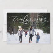 真に宗教的な賛美クリスマスの写真カード シーズンカード (正面)