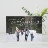 真に宗教的な賛美クリスマスの写真カード シーズンカード (スタンド正面)