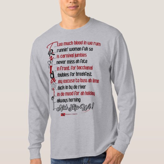 真のおもしろいトリニの説明 Tシャツ (正面)