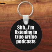 真のおもしろい犯罪ポッドキャストファン キーホルダー (正面)