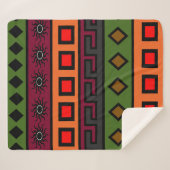 真のアフリカ族華美 シェルパブランケット (正面(横))