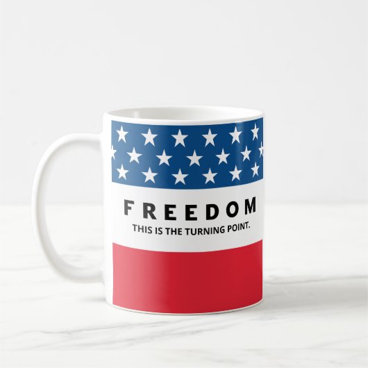 真のアメリカ愛国者 コーヒーマグカップ (左)