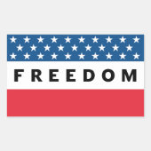 真のアメリカ愛国者 長方形シール (正面)