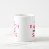 真のゲーマー決して眠らないピンクガールゲーマー コーヒーマグカップ (中央)