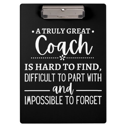 真のコーチ素晴らしは懸命の発見 クリップボード (正面)