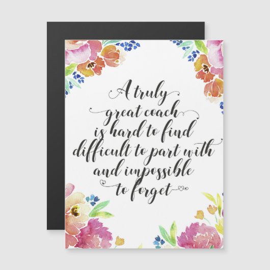 真のコーチ素晴らしー引用文コーチ感謝していユーギフト (正面/裏面)