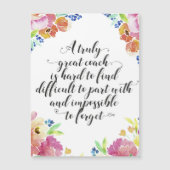 真のコーチ素晴らしー引用文コーチ感謝していユーギフト (正面)