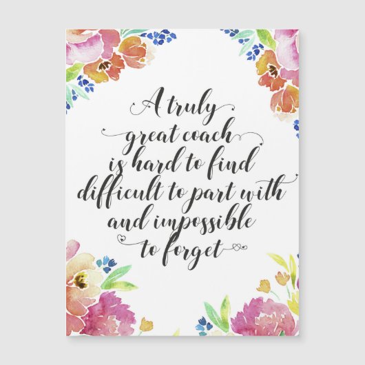 真のコーチ素晴らしー引用文コーチ感謝していユーギフト (正面)