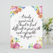 真のコーチ素晴らしー引用文コーチ感謝していユーギフト カード (スタンド正面)