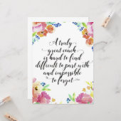 真のコーチ素晴らしー引用文コーチ感謝していユーギフト カード (正面/裏面インサイチュ)