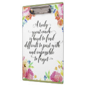 真のコーチ素晴らしー引用文コーチ感謝していユーギフト クリップボード (左)