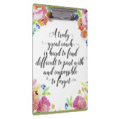 真のコーチ素晴らしー引用文コーチ感謝していユーギフト クリップボード (右)