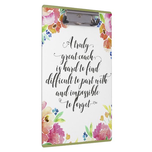 真のコーチ素晴らしー引用文コーチ感謝していユーギフト クリップボード (右)