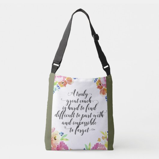 真のコーチ素晴らしー引用文コーチ感謝していユーギフト クロスボディバッグ (正面)