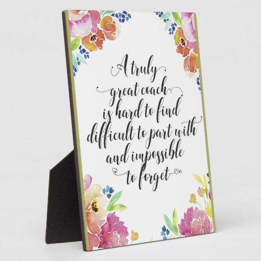真のコーチ素晴らしー引用文コーチ感謝していユーギフト フォトプラーク (側面)