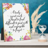 真のコーチ素晴らしー引用文コーチ感謝していユーギフト フォトプラーク (側面)