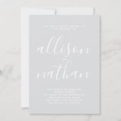 真のシンプルカッコいいミストミニマ結婚リスト 招待状 (正面)