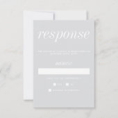 真のシンプルカッコいい2ミストミニマ結婚リスト 出欠カード (正面)