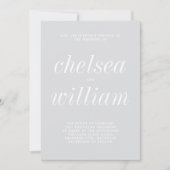 真のシンプルカッコいい2ミストミニマ結婚リスト 招待状 (正面)