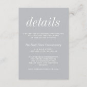 真のシンプル優れた2グレーミニマル結婚リスト エンクロージャーカード (正面)