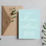 真のシンプル海ミストミニマル結婚リスト 招待状<br><div class="desc">このシンプル結婚式招待状と豪華な装飾は私たち全員のミニマリストに最適！こ連絡の結婚式招待状のもし文字の部分をお願いします。</div>