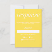 真のシンプル2ひまわりミニマル結婚リスト 出欠カード (正面)