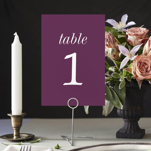 真のシンプル2ぶどう結婚のテーブル番号 テーブルナンバー