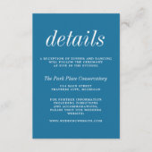 真のシンプル2ウィンターブルーミニマル結婚リスト エンクロージャーカード (正面)