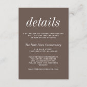 真のシンプル2キノコのミニマル結婚リスト エンクロージャーカード (正面)