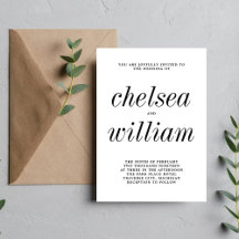 真のシンプル2ブラック&ホワイトミニマル結婚リスト