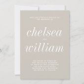 真のシンプル2ライト·ターペミニマ結婚リスト 招待状 (正面)