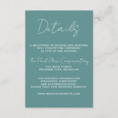 真のシンプル3スクリプトミニマルアヒル卵結婚の卵 エンクロージャーカード (正面)