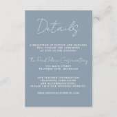 真のシンプル3スクリプトミニマルダスティブルー エンクロージャーカード (正面)