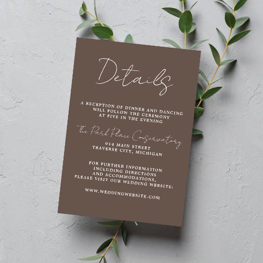 真のシンプル3スクリプトミニマルマッシュルーム結婚の エンクロージャーカード