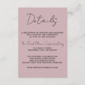 真のシンプル3スクリプトミニマルムーンライトマウーブ エンクロージャーカード (正面)