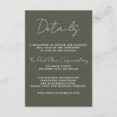 真のシンプル3スクリプトミニマル迷彩柄緑 エンクロージャーカード (正面)