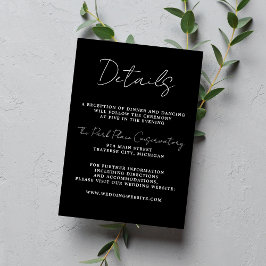 真のシンプル3スクリプミニマルトのブ結婚ラック エンクロージャーカード