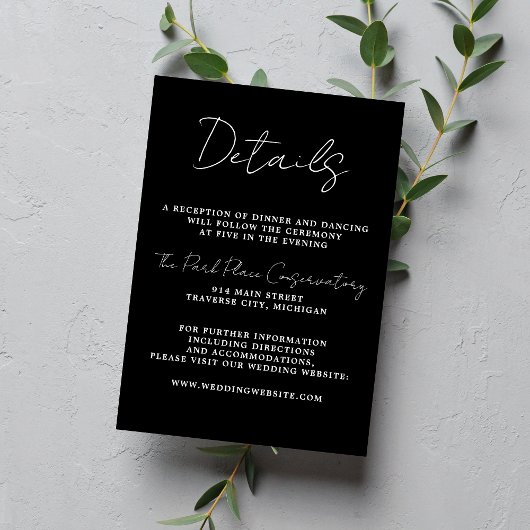 真のシンプル3スクリプミニマルトのブ結婚ラック エンクロージャーカード