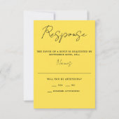 真のシンプル3スクリプミニマルトひま結婚わり 出欠カード (正面)