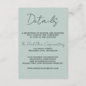 真のシンプル3スクリプミニマルトシーガ結婚ラス エンクロージャーカード (正面)