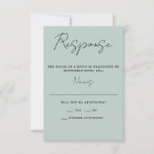 真のシンプル3スクリプミニマルトシーガ結婚ラス 出欠カード (正面)