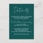 真のシンプル3スクリプミニマルトピーコ結婚ック エンクロージャーカード (正面)