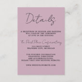 真のシンプル3スクリプミニマルト藤結婚の エンクロージャーカード (正面)