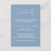 真のシンプル3スクリプミニマルトGlacier結婚の エンクロージャーカード (正面)